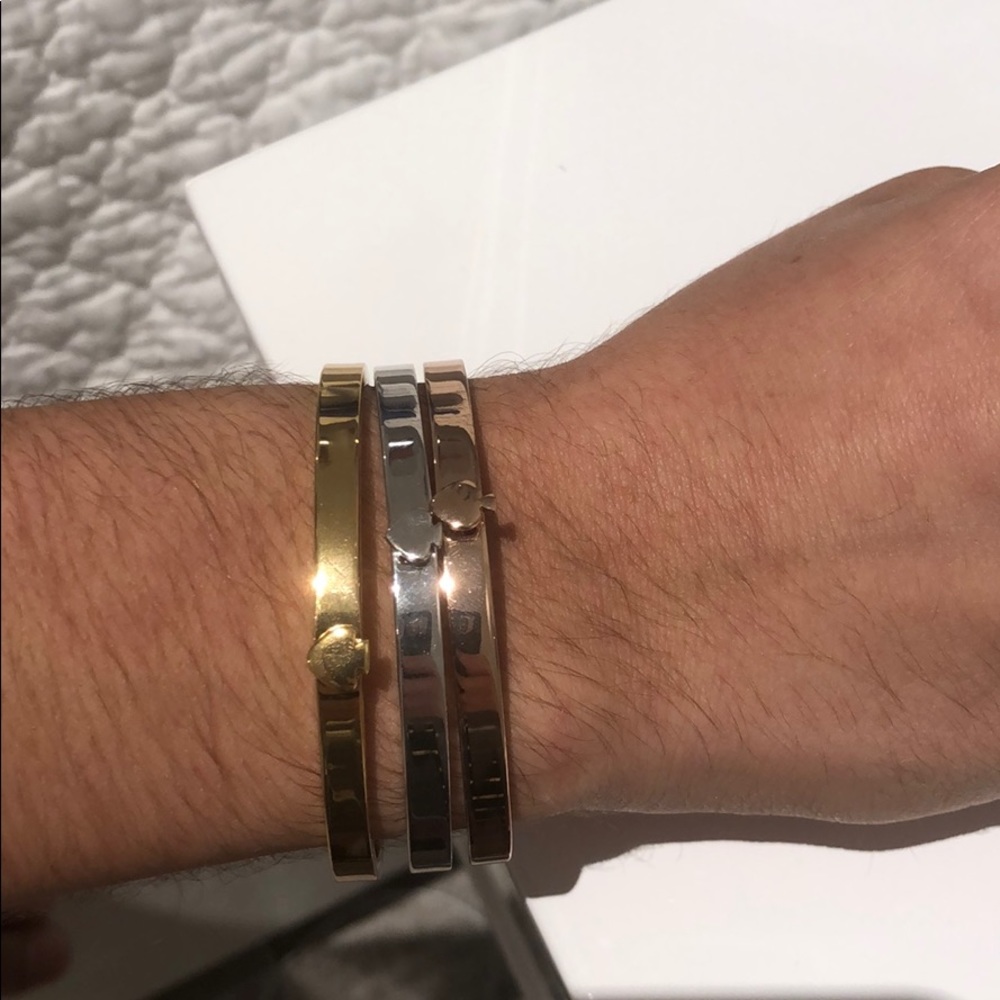 Kate spade bangles. Tri gold set of 3